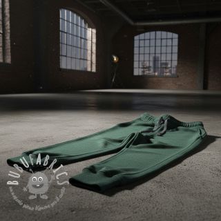 Felpa garzata JOGGING dark green melange