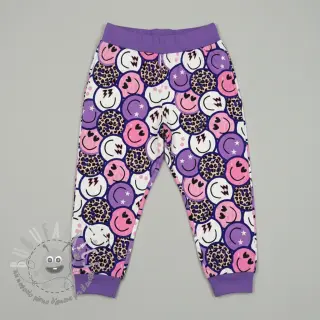 Felpa Happy faces purple digital print
