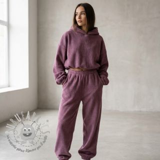 Felpa garzata JOGGING old mauve