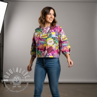 Felpa Manga fuchsia digital print