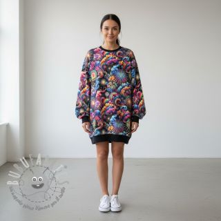 Felpa Fire works design E digital print