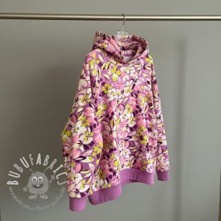 Felpa Bright flowers design pink lime