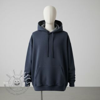Felpa garzata JOGGING navy melange