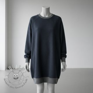 Felpa garzata JOGGING navy melange