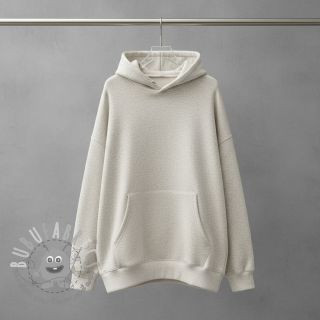 Felpa garzata JOGGING ecru melange