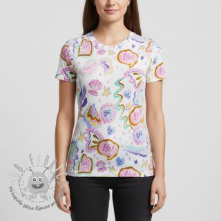 Jersey Shells white digital print