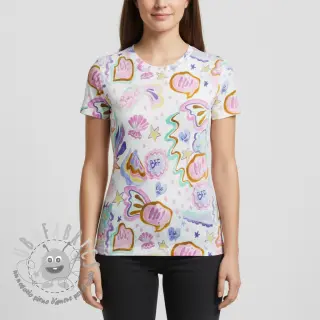 Jersey Shells white digital print