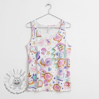 Jersey Shells white digital print