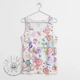Jersey Shells white digital print