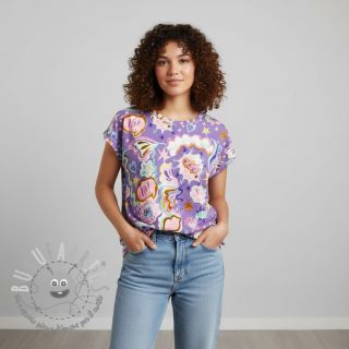 Jersey Shells lavender digital print