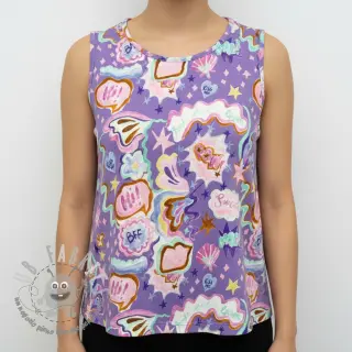 Jersey Shells lavender digital print