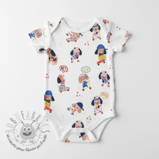 Jersey Dogs white digital print