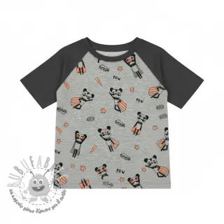 Jersey NEON Super heroes light grey melange