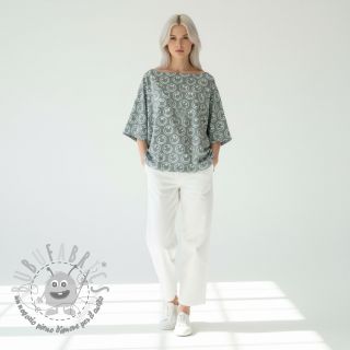 Jersey Happy faces sage digital print