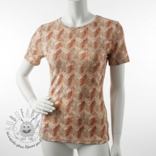 Jersey VISCOSE Structure beige digital print