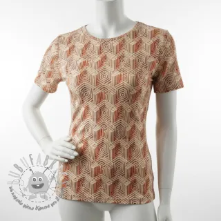 Jersey VISCOSE Structure beige digital print