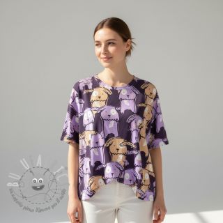 Jersey Funny dogs dark purple