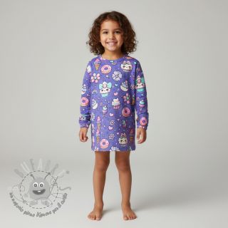 Jersey Sweet food lavender digital print