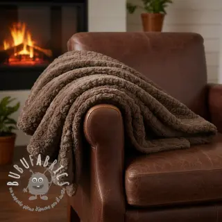 Pelliccia sintetica Curly mocha