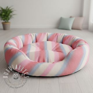 Pelliccia sintetica Rainbow diagonal stripe