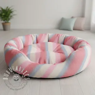 Pelliccia sintetica Rainbow diagonal stripe