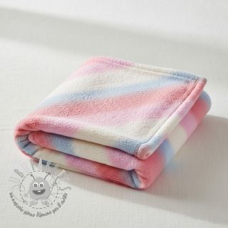 Pelliccia sintetica Rainbow diagonal stripe