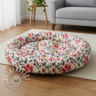 Pelliccia sintetica Flower multicolour