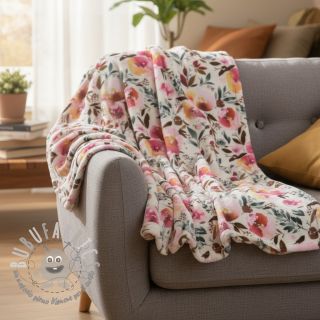 Pelliccia sintetica Flower multicolour