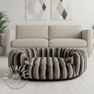 Pelliccia sintetica Stripe dark brown