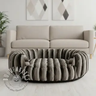 Pelliccia sintetica Stripe dark brown