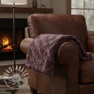 Pelliccia sintetica aubergine