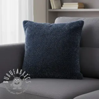 Pelliccia sintetica LUREX SILVER navy