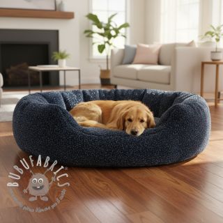 Pelliccia sintetica LUREX SILVER navy