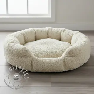 Pelliccia sintetica Curly ecru