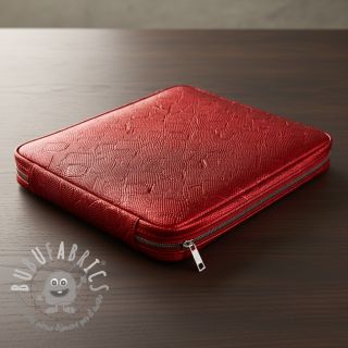 Ecopelle SNAKE rouge metal