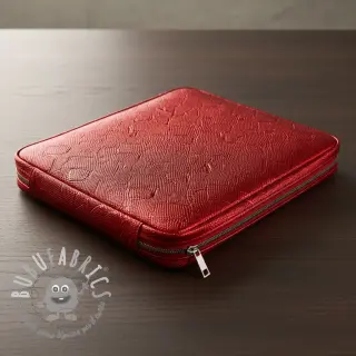 Ecopelle SNAKE rouge metal