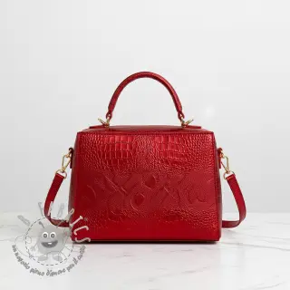 Ecopelle SNAKE rouge metal