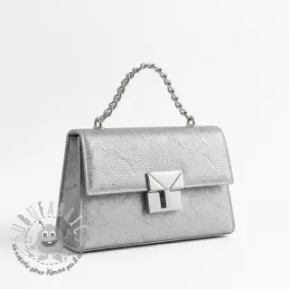 Ecopelle SNAKE blanc argent