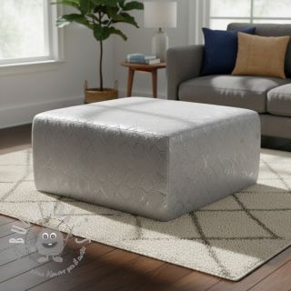 Ecopelle SNAKE blanc argent