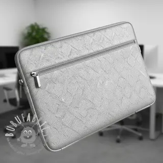 Ecopelle SNAKE blanc argent