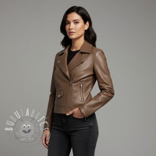 Ecopelle per abbigliamento taupe