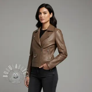 Ecopelle per abbigliamento taupe