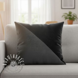 Ecopelle scamosciata ALASKA noir/acier