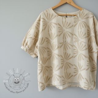 Viscosa con lino Desert flowers design A