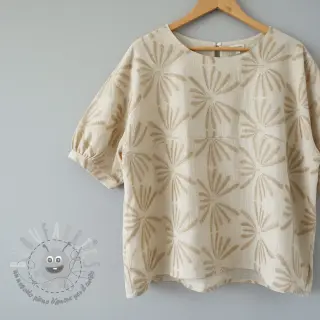 Viscosa con lino Desert flowers design A