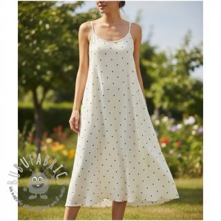 Viscosa con lino FOIL Hearts ecru