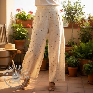 Viscosa con lino FOIL Hearts ecru