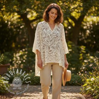 Viscosa con lino FOIL Leaves bronze