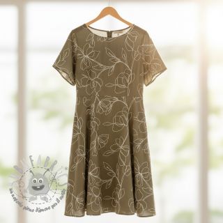 Viscosa con lino EMBROIDERY Flower Danielle pickle