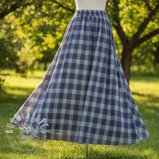 Viscosa con lino YARN DYED Square green